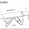 Стол обеденный Halmar HILARIO 180 раскладной (белый мрамор/черный) заказать по цене 127 553 руб. в Волгограде