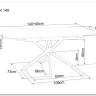 Стол обеденный Signal GASTON Ceramic 140 (черный/черный) заказать по цене 74 146 руб. в Волгограде