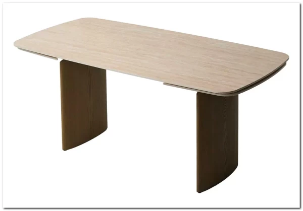 Стол CALVIN 180 MATTE ROME TRAVERTINE SOLID CERAMIC / Серый дуб, ®DISAUR заказать по цене 96 050 руб. в Волгограде