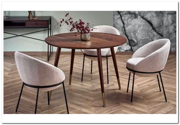 Стол обеденный Halmar DOMENICO 110 (орех/золотой) заказать по цене 24 769 руб. в Волгограде