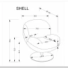 Кресло Halmar SHELL (серый) заказать по цене 33 801 руб. в Волгограде