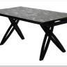 Стол PALERMO 180 TL-128 Испанская керамика черный контрастный мрамор / черный каркас, DISAUR заказать по цене 63 750 руб. в Волгограде
