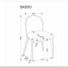 Стул кухонный Halmar BASSO (серый/дуб натуральный) заказать по цене 21 125 руб. в Волгограде