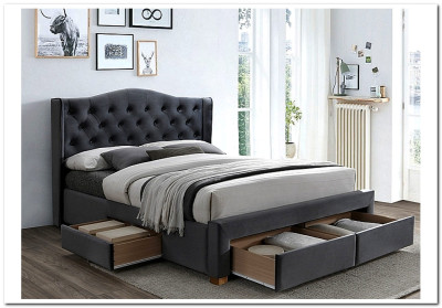 Кровать ASPEN II VELVET BLUVEL 14 160/200 Signal