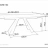 Стол обеденный Signal SALVADORE Ceramic 180 раскладной (серый мрамор/черный мат) заказать по цене 143 312 руб. в Волгограде