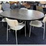 Стол обеденный Signal ANGEL II 120 (эффект серого мрамора/черный) заказать по цене 85 227 руб. в Волгограде