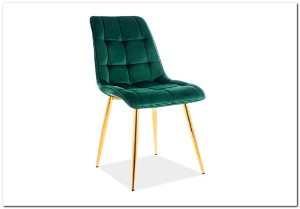 Стул кухонный Signal CHIC Velvet Bluvel 78 (зеленый/золотой) заказать по цене 10 726 руб. в Волгограде