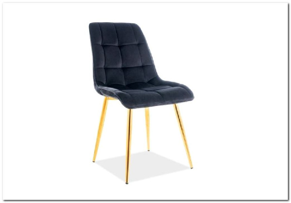 Стул кухонный Signal CHIC Velvet Bluvel 19 (черный/золотой) заказать по цене 10 726 руб. в Волгограде