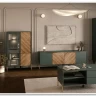 Витрина Siena REG1W1D1S дымчатый зеленый/дуб вотан BRW заказать по цене 28 950 руб. в Волгограде
