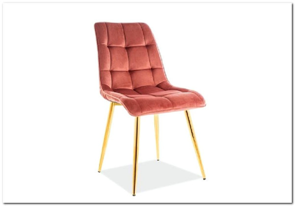Стул кухонный Signal CHIC Velvet Bluvel 52 (античный розовый/золотой) заказать по цене 10 726 руб. в Волгограде