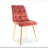 Стул кухонный Signal CHIC Velvet Bluvel 52 (античный розовый/золотой) заказать по цене 10 726 руб. в Волгограде