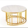 Комплект Halmar MERCURY 3, 2 стола журнальных (белый мрамор/золотой) заказать по цене 57 327 руб. в Волгограде
