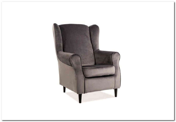 Кресло BARON Velvet Bluvel 14  Signal (серый) заказать по цене 47 283 руб. в Волгограде