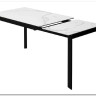 Стол CORNER 120 MATTE STATUARIO Белый мрамор матовый керамика, стекло/ черный каркас, DISAUR заказать по цене 59 400 руб. в Волгограде