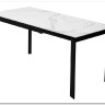 Стол CORNER 120 MATTE STATUARIO Белый мрамор матовый керамика, стекло/ черный каркас, DISAUR заказать по цене 59 400 руб. в Волгограде