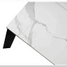 Стол CORNER 120 MATTE STATUARIO Белый мрамор матовый керамика, стекло/ черный каркас, DISAUR заказать по цене 59 400 руб. в Волгограде