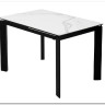 Стол CORNER 120 MATTE STATUARIO Белый мрамор матовый керамика, стекло/ черный каркас, DISAUR заказать по цене 59 400 руб. в Волгограде