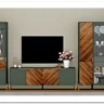 Витрина Siena REG1W1D дымчатый зеленый/дуб вотан BRW заказать по цене 43 630 руб. в Волгограде