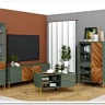 Витрина Siena REG1W1D дымчатый зеленый/дуб вотан BRW заказать по цене 43 630 руб. в Волгограде
