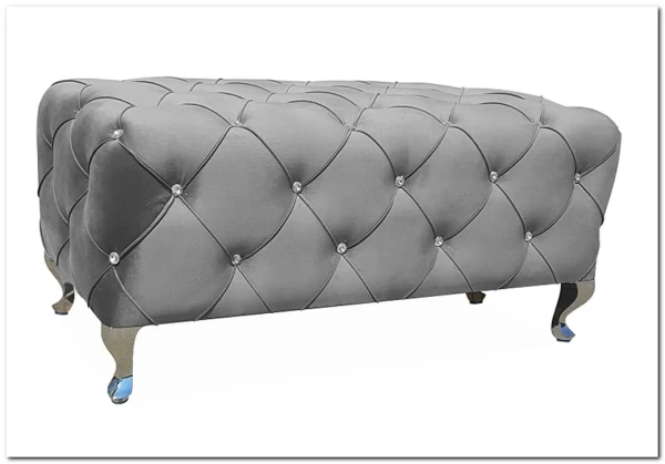 Пуф Signal HESTIA Velvet Bluvel 14 серый/серебряный 100/46/50 заказать по цене 38 606 руб. в Волгограде