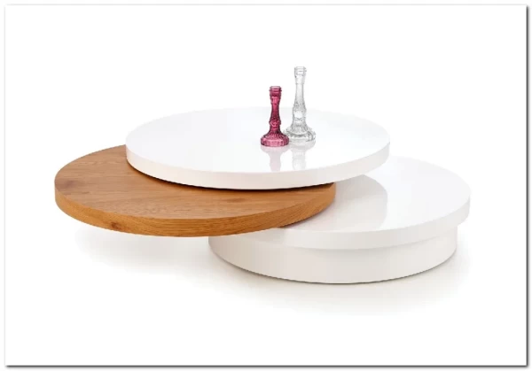 Стол журнальный Halmar MICHELLE (белый/дуб золотой) заказать по цене 47 003 руб. в Волгограде