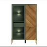 Витрина Siena REG1W1D/140 дымчатый зеленый/дуб вотан BRW заказать по цене 33 980 руб. в Волгограде