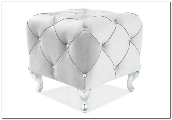 Пуф Signal HESTIA K Velvet Bluvel 03 светло-серый/серебряный заказать по цене 33 792 руб. в Волгограде