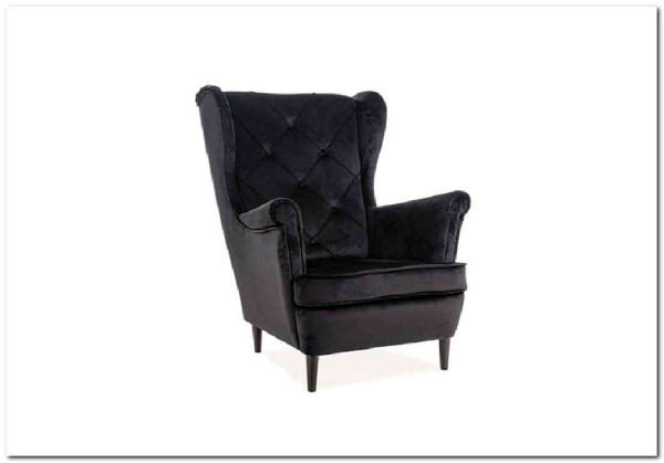 Кресло LADY Velvet Bluvel 19  Signal (черный) заказать по цене 47 283 руб. в Волгограде