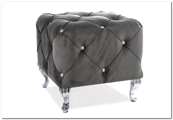 Пуф Signal HESTIA K Velvet Bluvel 14 серый/серебряный заказать по цене 33 792 руб. в Волгограде