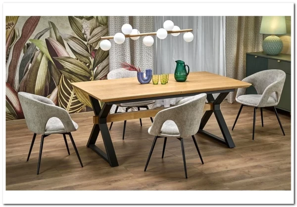 Стол обеденный Halmar HENRY 180 раскладной (натуральный/черный) заказать по цене 85 660 руб. в Волгограде