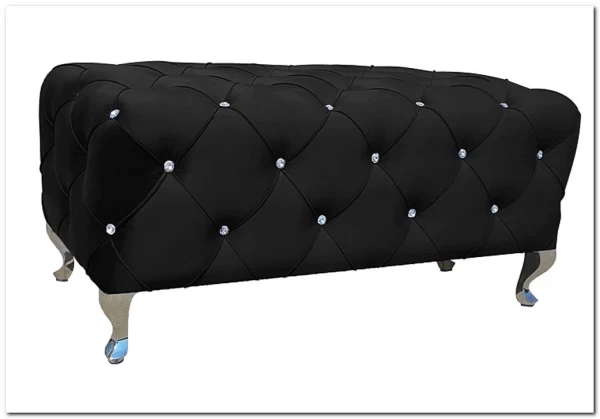 Пуф Signal HESTIA Velvet Bluvel 19 черный/серебряный 100/46/50 заказать по цене 38 606 руб. в Волгограде