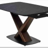 Стол BLANCO 160 MATT BLACK MARBLE SOLID CERAMIC / Орех, DISAUR заказать по цене 102 000 руб. в Волгограде