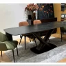 Стол BLANCO 160 MATT BLACK MARBLE SOLID CERAMIC / Орех, DISAUR заказать по цене 106 800 руб. в Волгограде