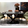 Стол BLANCO 160 MATT BLACK MARBLE SOLID CERAMIC / Орех, DISAUR заказать по цене 106 800 руб. в Волгограде