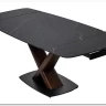 Стол BLANCO 160 MATT BLACK MARBLE SOLID CERAMIC / Орех, DISAUR заказать по цене 106 800 руб. в Волгограде