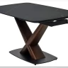 Стол BLANCO 160 MATT BLACK MARBLE SOLID CERAMIC / Орех, DISAUR заказать по цене 106 800 руб. в Волгограде