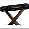 Стол BLANCO 160 MATT BLACK MARBLE SOLID CERAMIC / Орех, DISAUR заказать по цене 106 800 руб. в Волгограде