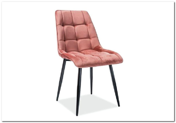 Стул кухонный Signal CHIC Velvet Bluvel 52 (античный розовый/черный) заказать по цене 9 962 руб. в Волгограде