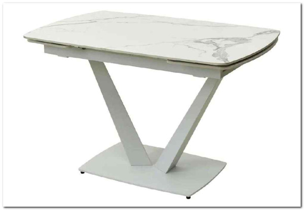 Стол ALATRI 120 GLOSS STATUARIO WHITE SINTERED STONE / WHITE заказать по цене 79 600 руб. в Волгограде