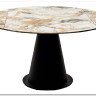 Стол TERAMO 135 GLOSS GRAND JADE SOLID CERAMIC, керамика, поворотн.механизм / Черный каркас, DISAUR заказать по цене 56 970 руб. в Волгограде
