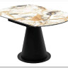 Стол TERAMO 135 GLOSS GRAND JADE SOLID CERAMIC, керамика, поворотн.механизм / Черный каркас, DISAUR заказать по цене 56 970 руб. в Волгограде