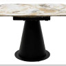 Стол TERAMO 135 GLOSS GRAND JADE SOLID CERAMIC, керамика, поворотн.механизм / Черный каркас, DISAUR заказать по цене 56 970 руб. в Волгограде