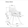 Стул кухонный Signal CHERRY MATT VELVET (бирюзовый/черный) заказать по цене 14 573 руб. в Волгограде