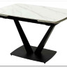 Стол ALATRI 120 MATT WHITE MARBLE SINTERED STONE / BLACK заказать по цене 75 200 руб. в Волгограде
