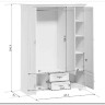 Купить Шкаф Кентаки SZF5D2S белый BRW  с доставкой по России по цене производителя можно в магазине Другая Мебель в Волгограде