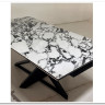 Стол VICENZA 180 раскладной GLOSS BULGARI WHITE, керамика / Черный, DISAUR заказать по цене 69 930 руб. в Волгограде