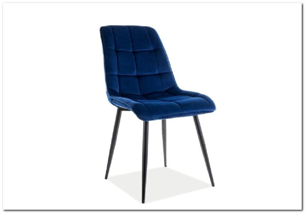 Стул кухонный Signal CHIC Velvet Bluvel 86 (темно-синий/черный) заказать по цене 9 962 руб. в Волгограде