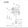 Стул барный Halmar H125 (серый/черный) заказать по цене 15 165 руб. в Волгограде