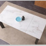 Стол CORNER 120 MATT WHITE MARBLE SOLID CERAMIC / BLACK заказать по цене 53 750 руб. в Волгограде