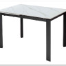 Стол CORNER 120 MATT WHITE MARBLE SOLID CERAMIC / BLACK заказать по цене 53 750 руб. в Волгограде